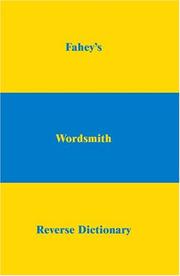 Cover of: Fahey's Wordsmith Reverse Dictionary