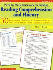 Cover of: Week-By-Week Homework for Building Reading Comprehension and Fluency by Mary Rose
