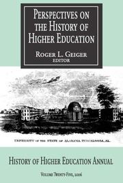 Cover of: Perspectives on the History of Higher Education : 2006 (Perspectives on the History of Higher Education Annual)
