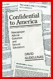 Cover of: Confidential to America | David Gudelunas