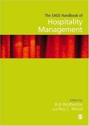 Cover of: The SAGE Handbook of Hospitality Management