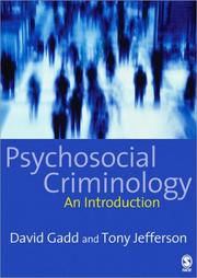 Cover of: Psychosocial Criminology