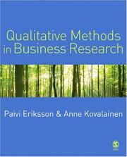Cover of: Qualitative Methods in Business Research (Introducing Qualitative Methods series) by Paivi Eriksson, Anne Kovalainen