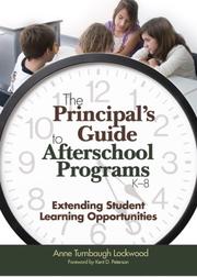 The Principal's Guide to Afterschool Programs, K-8 by Anne Turnbaugh Lockwood