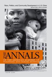 Cover of: Race, Politics, and Community Development in U.S. Citites (The ANNALS of the American Academy of Political and Social Science Series) by James Jennings