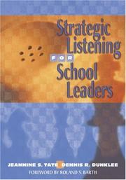 Cover of: Strategic Listening for School Leaders