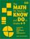 Cover of: The Math We Need to Know and Do in Grades 69