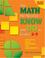 Cover of: The Math We Need to Know and Do in Grades 69