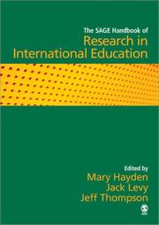 Cover of: The SAGE Handbook of Research in International Education by 