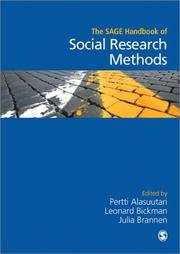 Cover of: The SAGE Handbook of Social Research Methods