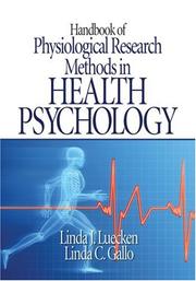 Cover of: Handbook of Physiological Research Methods in Health Psychology