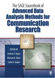 Cover of: The SAGE Sourcebook of Advanced Data Analysis Methods for Communication Research