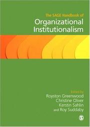 The SAGE handbook of organizational institutionalism by Royston Greenwood