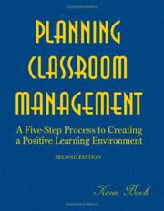 Cover of: Planning Classroom Management by Karen A. Bosch