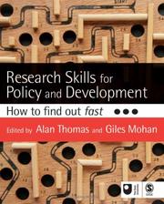 Cover of: Research Skills for Policy and Development by Giles Mohan, Thomas, Alan