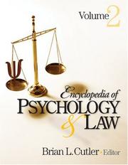Cover of: Encyclopedia of Psychology and Law by Brian L. Cutler