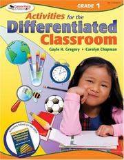 Cover of: Activities for the Differentiated Classroom by Gayle H. Gregory, Carolyn Chapman