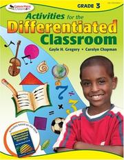 Cover of: Activities for the Differentiated Classroom by Gayle H. Gregory, Carolyn Chapman