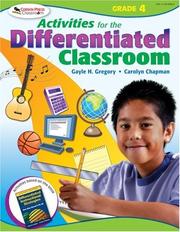 Cover of: Activities for the Differentiated Classroom by Gayle H. Gregory, Carolyn Chapman