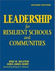 Cover of: Leadership for Resilient Schools and Communities