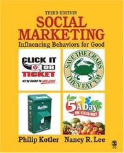 Social marketing by Philip Kotler, Nancy R. Lee