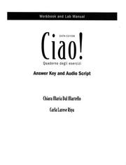 Cover of: Audioscript (with Answer Key) for Ciao!, 6th