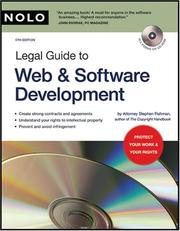 Cover of: Legal Guide to Web & Software Development by Stephen Fishman