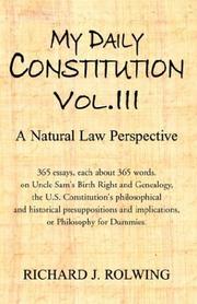 Cover of: My Daily Constitution | Richard J. Rolwing