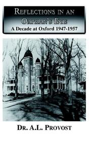 Cover of: Reflections in an Orphan's Eye: A Decade at Oxford 1947-1957