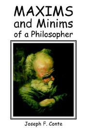 Cover of: Maxims & Minims of a Philosopher