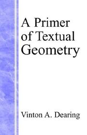 A Primer of Textual Geometry by Vinton A. Dearing