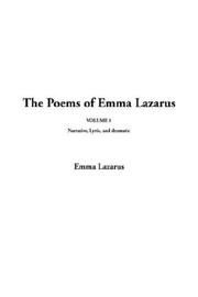 Cover of: The Poems of Emma Lazarus by Emma Lazarus, Emma Lazarus
