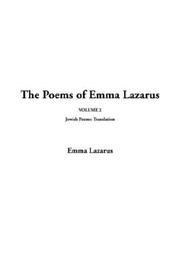 Cover of: The Poems of Emma Lazarus by Emma Lazarus, Emma Lazarus