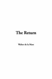 Cover of: The Return by Walter De la Mare
