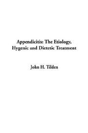 Cover of: Appendicitis by John Henry Tilden