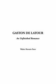 Cover of: Gaston De Latour-- by Walter Pater, Walter Pater