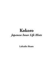 Cover of: Kokoro by Lafcadio Hearn