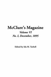 Cover of: Mcclure's Magazine, No. I, December, 1895 by Ida Minerva Tarbell