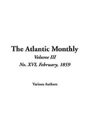 Cover of: The Atlantic Monthly by Various