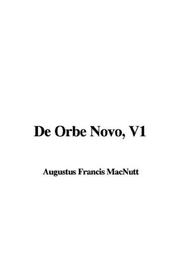 Cover of: De Orbe Novo