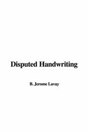 Cover of: Disputed Handwriting