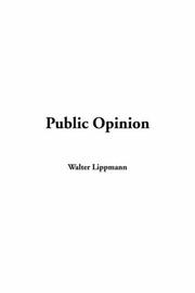 Cover of: Public Opinion by Walter Lippmann