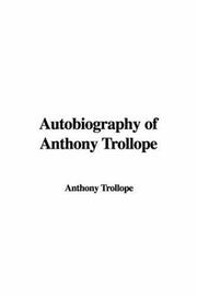 Cover of: Autobiography of Anthony Trollope by Anthony Trollope