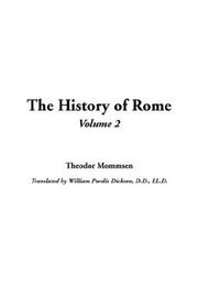 Cover of: The History Of Rome by Theodor Mommsen