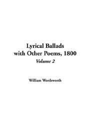 Cover of: Lyrical Ballads With Other Poems 1800 by William Wordsworth