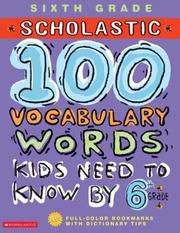 Cover of: 100 Vocabulary Words Kids Need to Know by 6th Grade (100 Words Math Workbook)