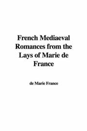 Cover of: French Mediaeval Romances From The Lays Of Marie De France