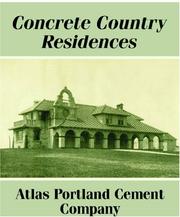 Cover of: Concrete Country Residences | Atlas Portland Cement Company.