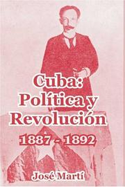 Cover of: Cuba: Política y Revolución by José Martí