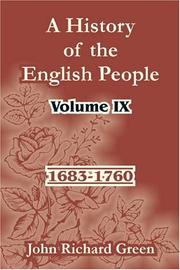 Cover of: A History of the English People by John Richard Green